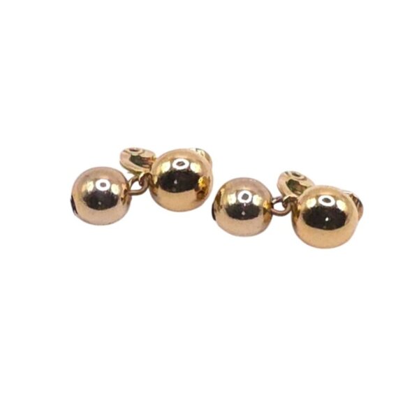 Monet Jewelry - Vintage Monet Gold-Tone Double Ball Clip-On Earrings